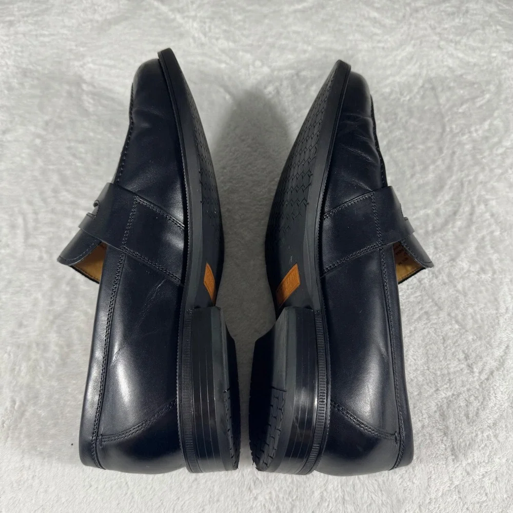Cole Haan Mens Black Leather Grand 360 Penny Loafers C40257 Dress Shoes 10.5 M